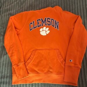 Champion Orange Clemson Sweatshirt